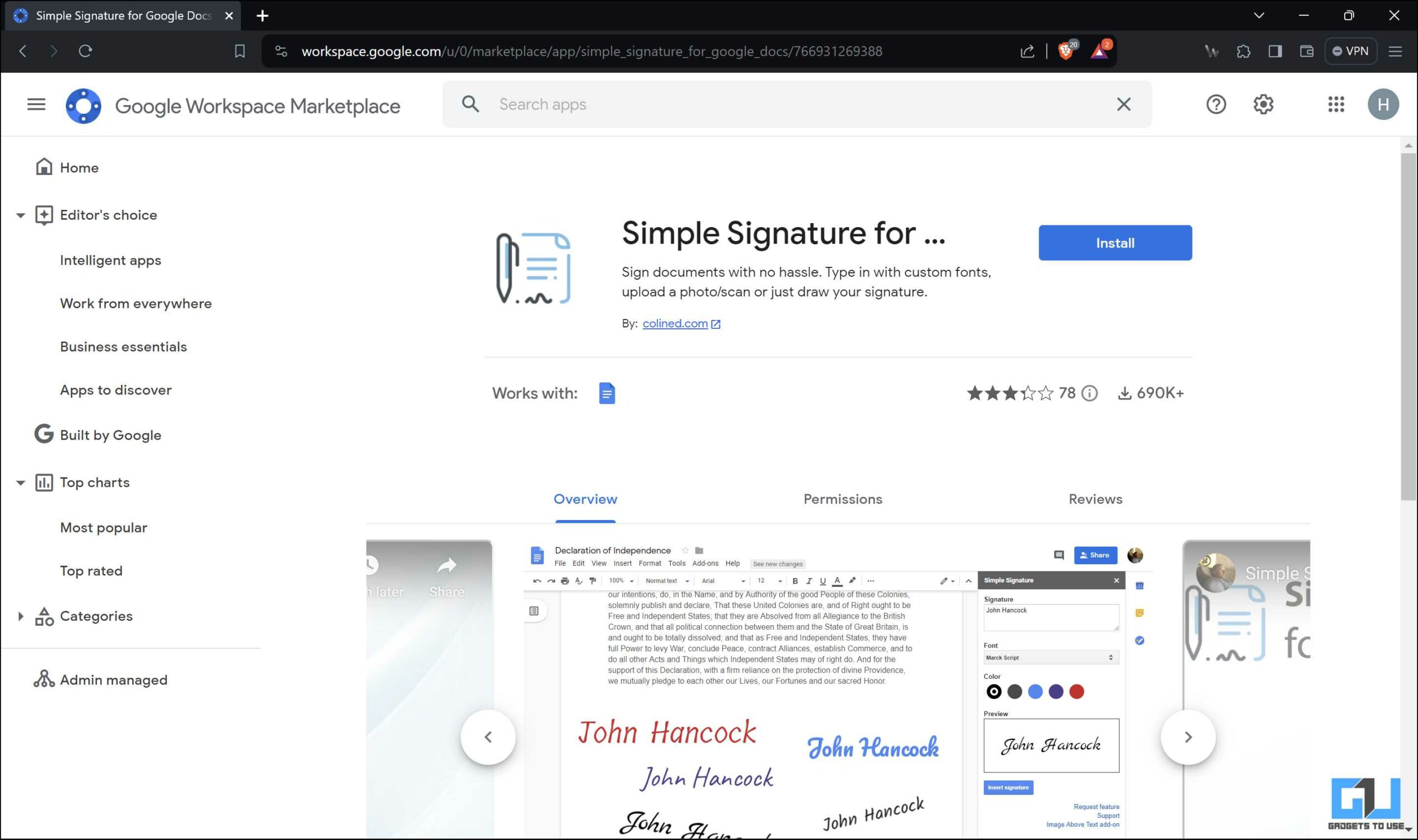 افزونه Simple Signature را برای eSignature اضافه کنید