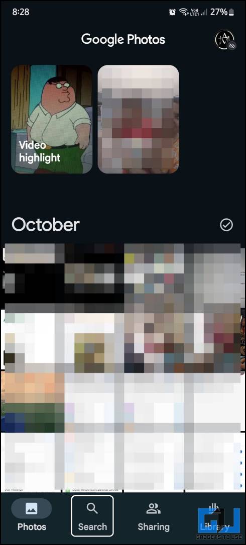 به تب Search بروید