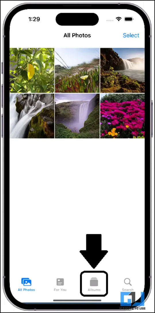 به تب Albums بروید
