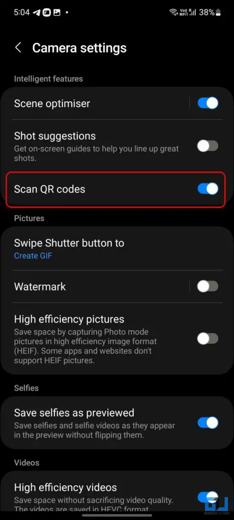Fix Camera نمی‌تواند کد QR را در اندروید اسکن کند