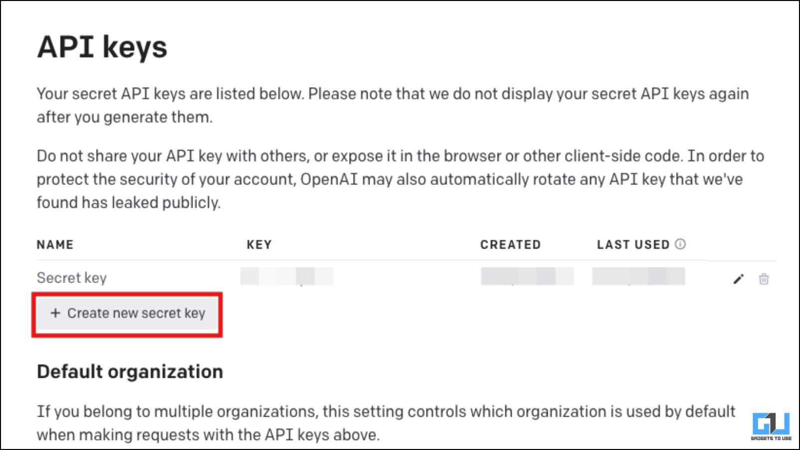 Create-Secret-Key-OpenAI