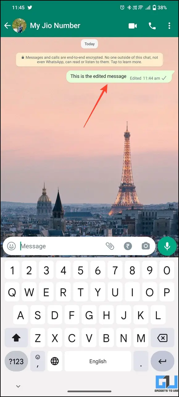پیام های WhatsApp خود را در اندروید ویرایش کنید