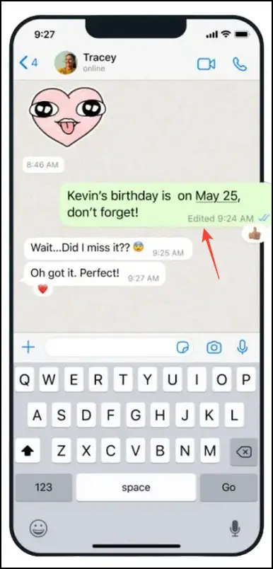 پیام های WhatsApp خود را در آیفون ویرایش کنید