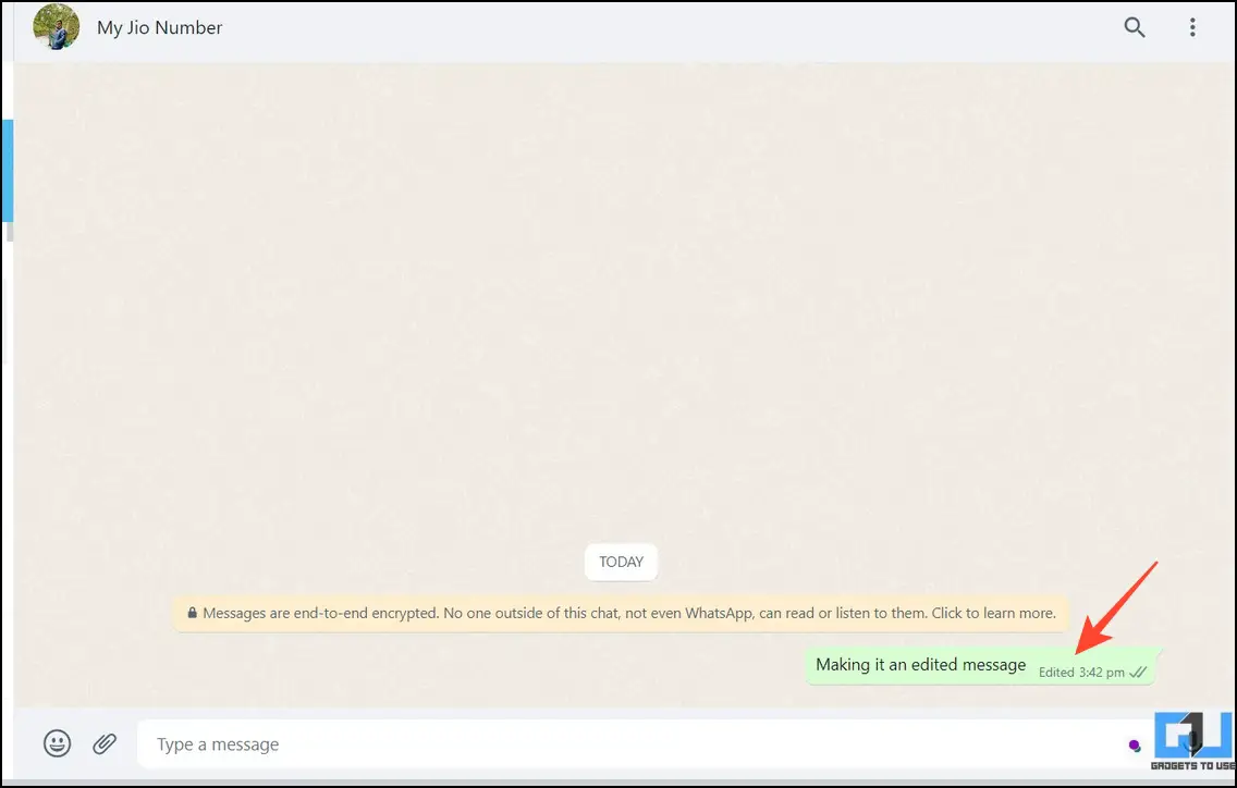 پیام های WhatsApp خود را در رایانه شخصی ویرایش کنید