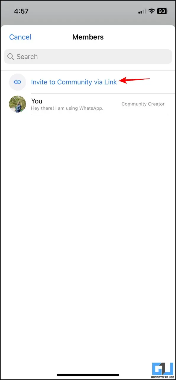 افراد را به انجمن های واتس اپ دعوت کنید