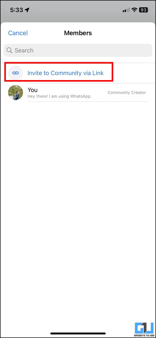 افراد را به انجمن های واتس اپ دعوت کنید
