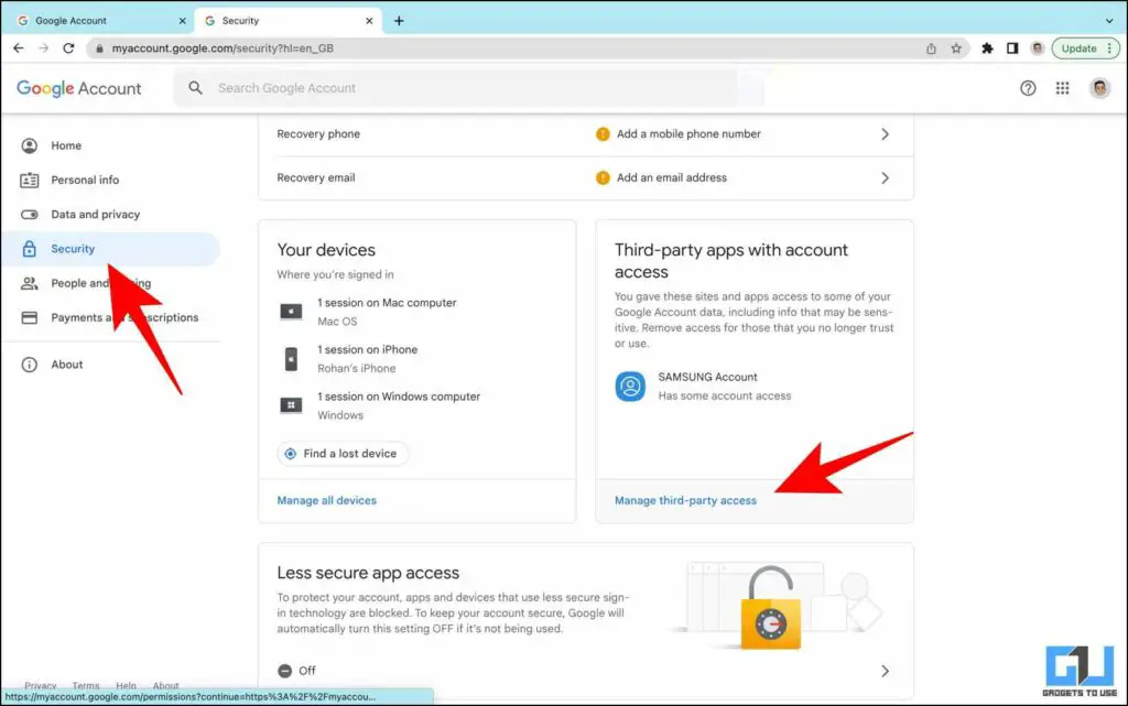 برنامه های اخیر را از Google حذف کنید
