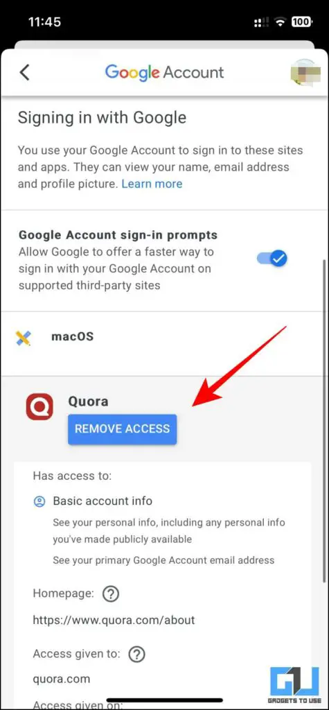 برنامه های اخیر را از Google حذف کنید