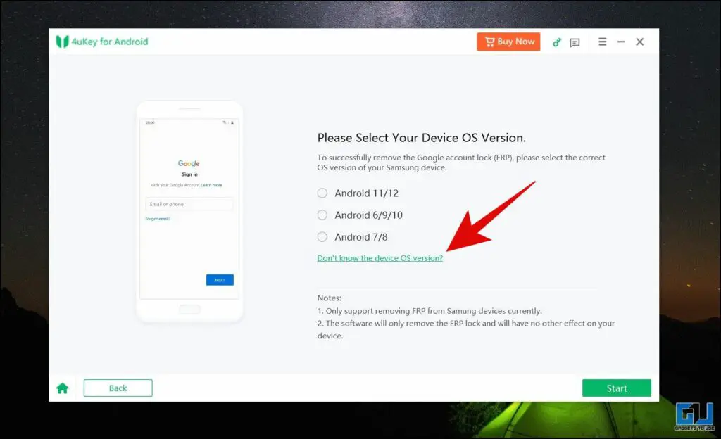 دور زدن Google Verification Samsung